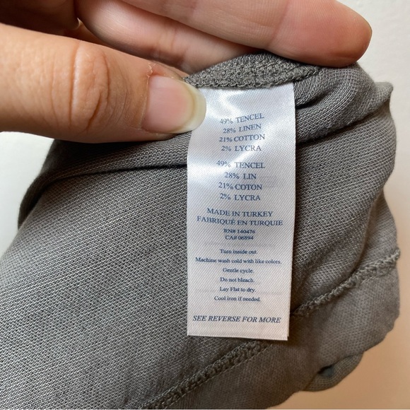 FAHERTY Arlie Linen/Tencel Blend Cuffed Day Shorts in Surplus Green Sz Medium - Picture 10 of 11